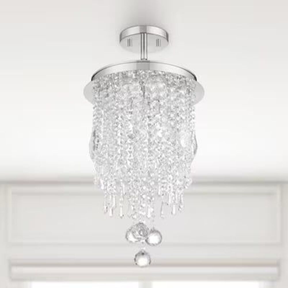 allen + roth Barclay 1 -Light Chrome Modern/contemporary Tiered LED Small Hangin